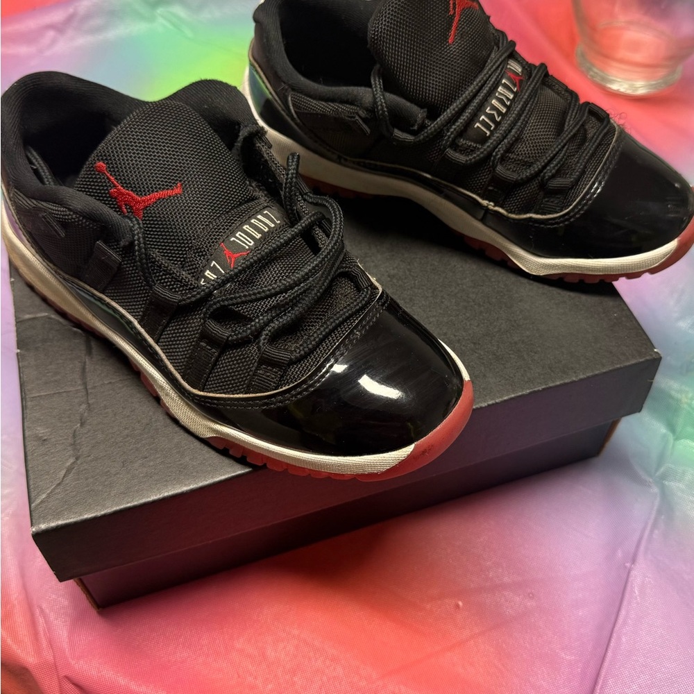 Jordan Kids Black and Red Sneakers